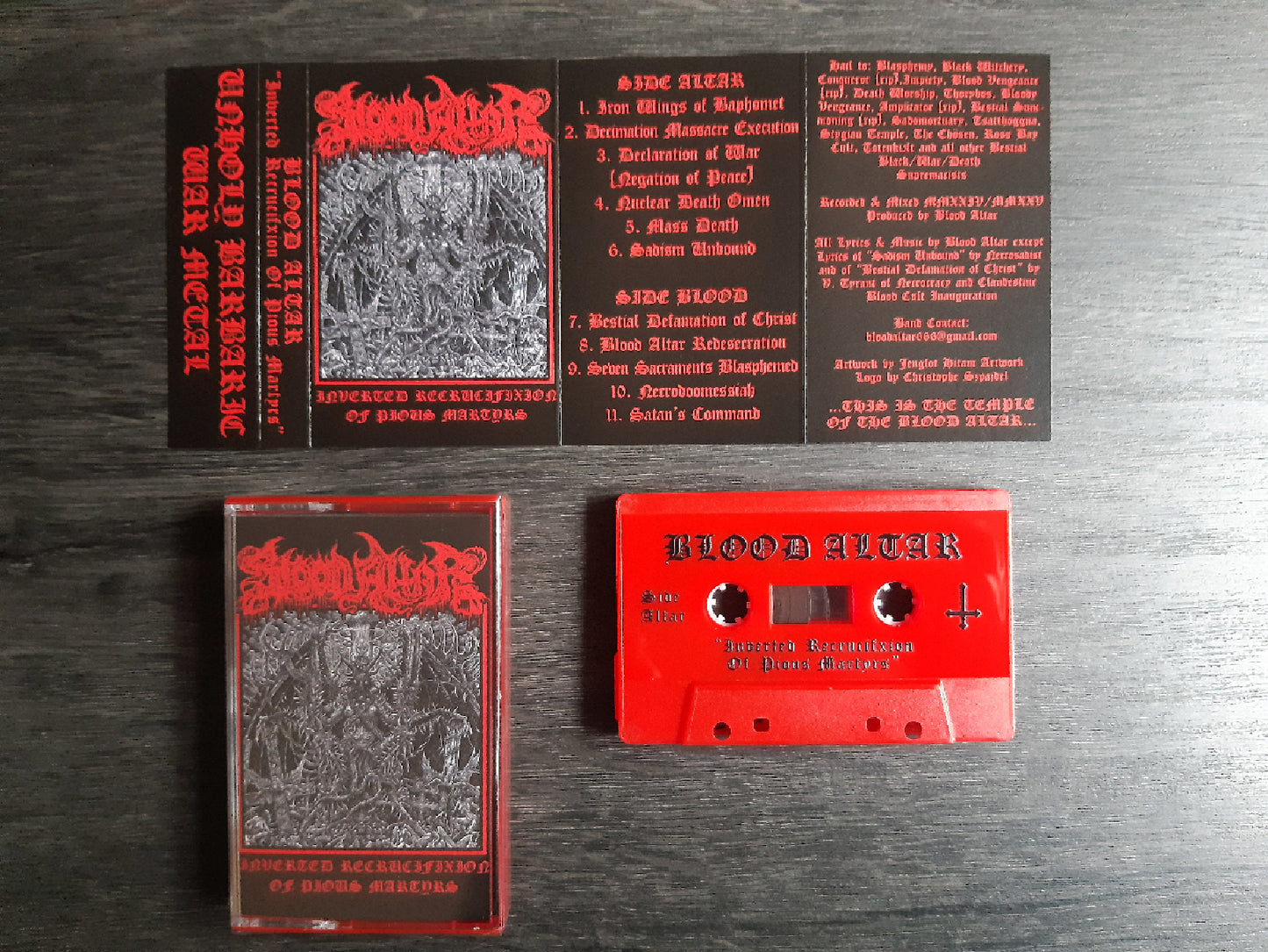 BLOOD ALTAR - Inverted Recrucifixion Of Pious Martyrs Tape